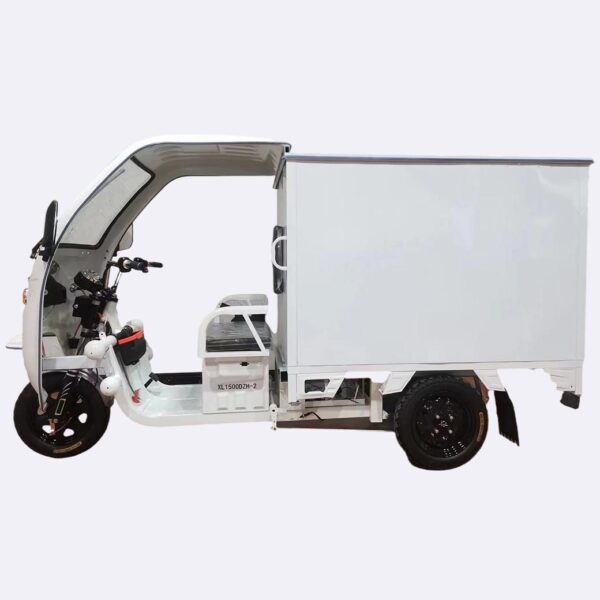 Electric Tricycle Delivery Cargo with Closed Van