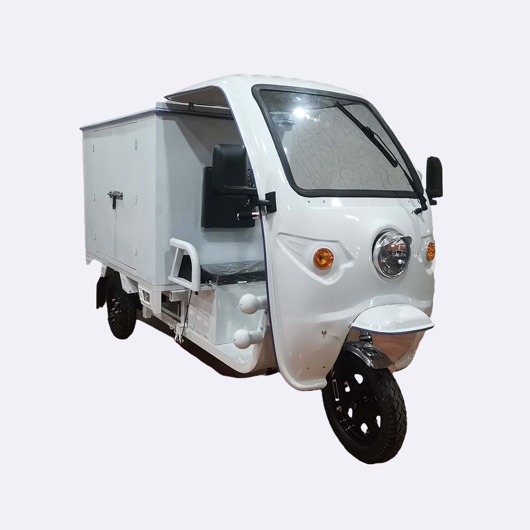 Electric Tricycle Delivery Cargo with Closed Van